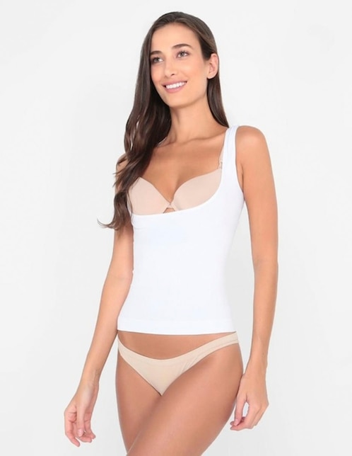 Camiseta tipo faja con compresión media para mujer 1