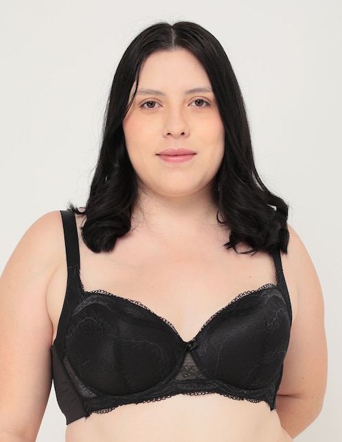Brassiere demi copa push up para mujer 1