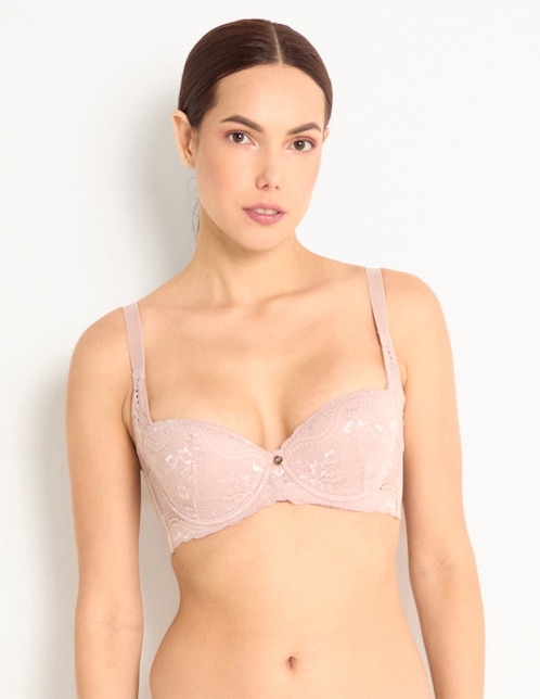 Brassiere balconette media copa para mujer 1