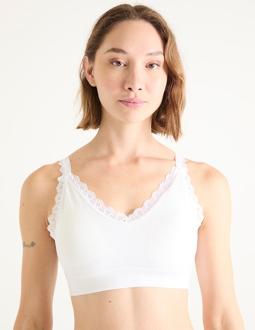 Brassiere peto medio con copa seamless para mujer 1