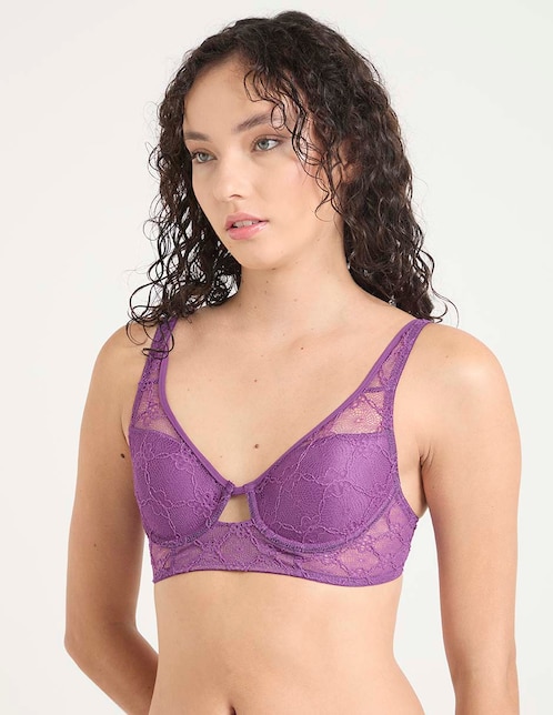 Brassiere demi con copa para mujer 1