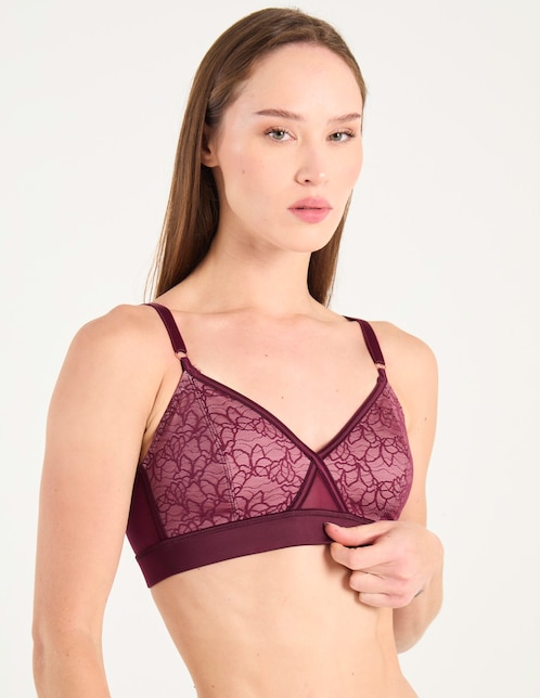 Brassiere demi con copa para mujer 1