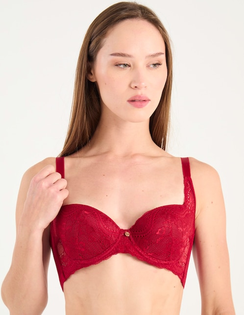 Brassiere demi con copa para mujer 1