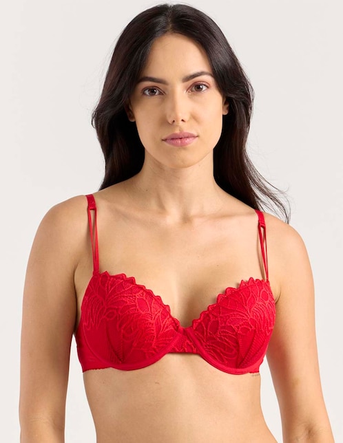 Brassiere demi con copa para mujer 1