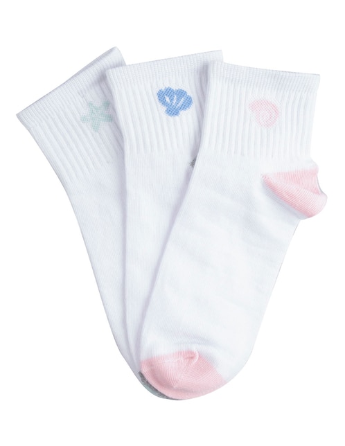 Set de calcetín de algodón para mujer 3 pares 1