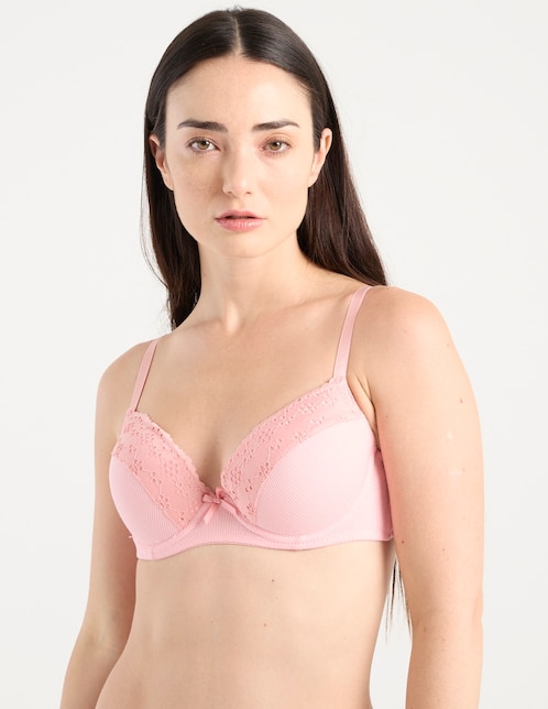 Brassiere demi con copa para mujer 1