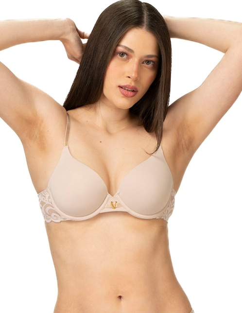 Brassiere demi copa push up para mujer 1