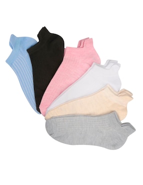 Set de tin Weekend de algodón para mujer 6 pares