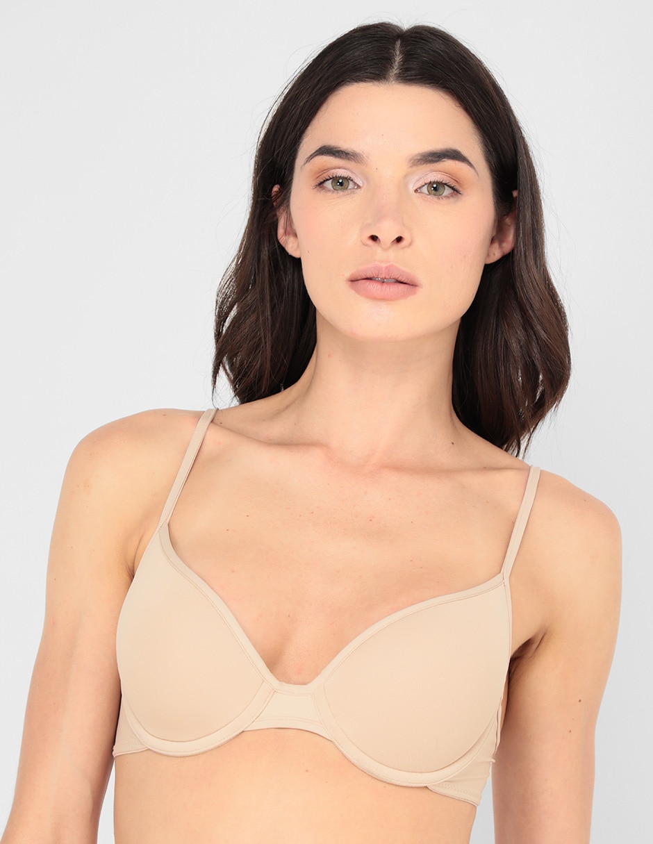 Brassiere demi copa push up para mujer