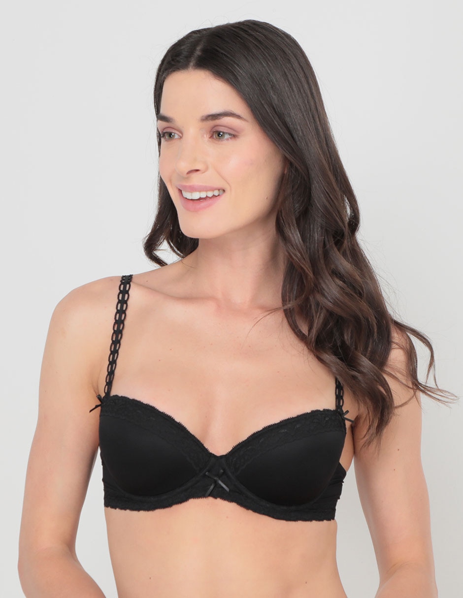 Brassiere demi con copa para mujer