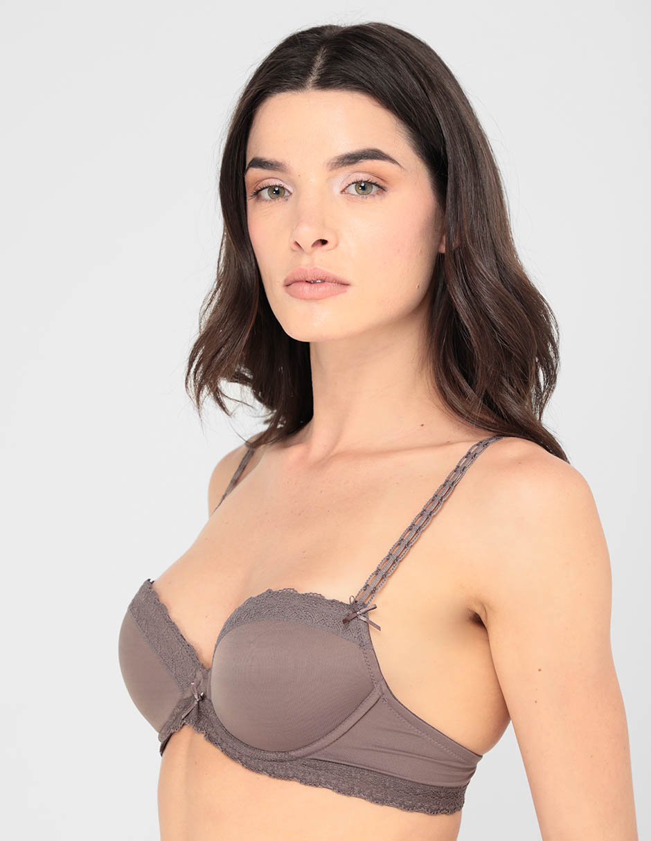 Brassiere demi con copa para mujer 5