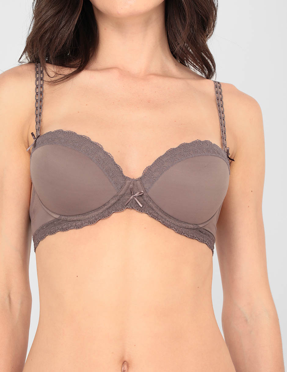 Brassiere demi con copa para mujer 7