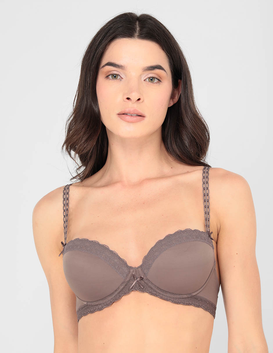 Brassiere demi con copa para mujer