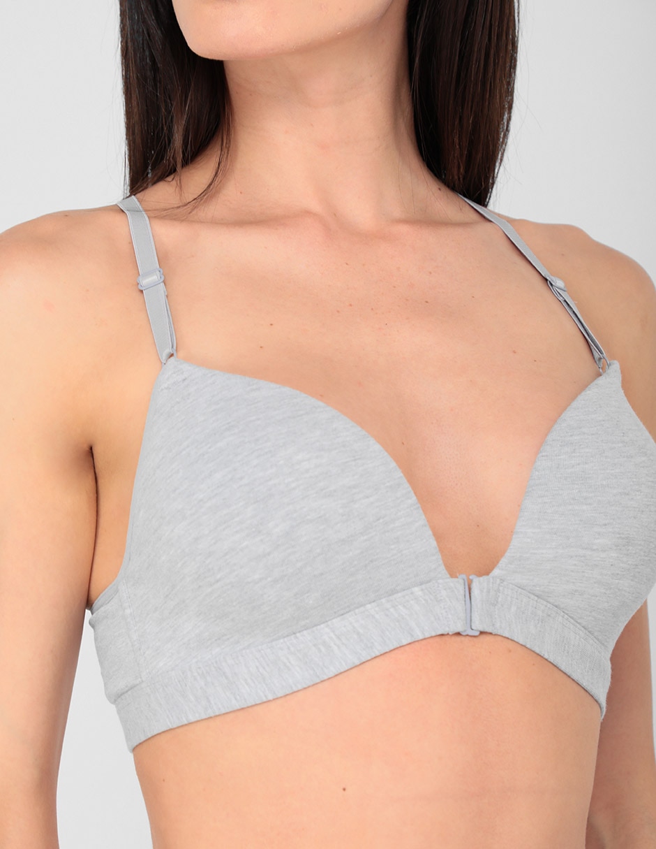 BRASSIERE MAREL, 38B, GRIS LISO BÁSICO