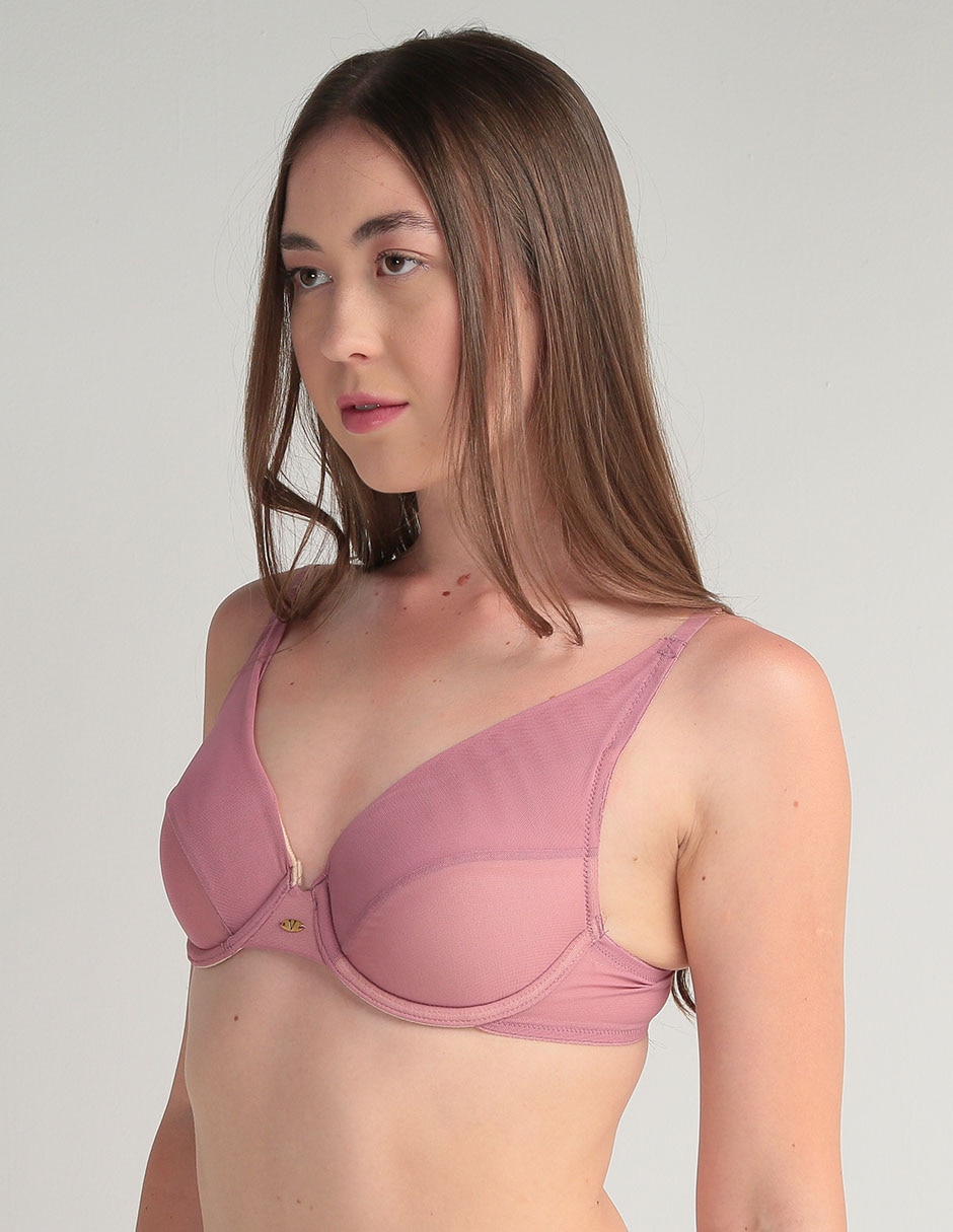 Brassiere demi con copa para mujer 2