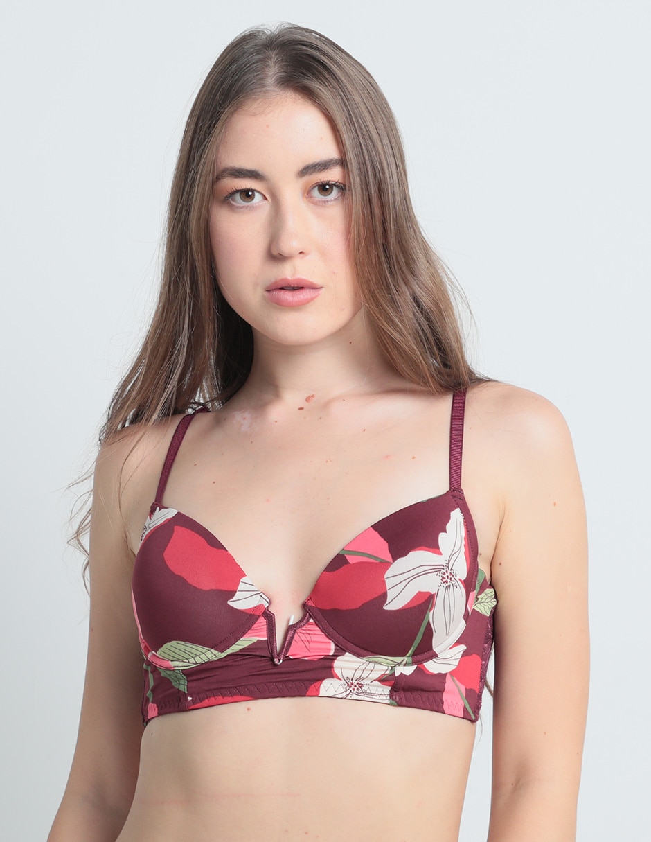 Brassiere peto medio con copa para mujer 1