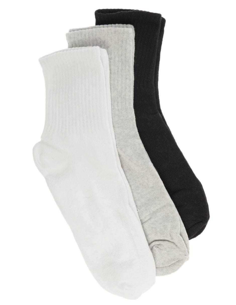 Set de calceta para mujer 3 pares Set de calceta para mujer 3 pares