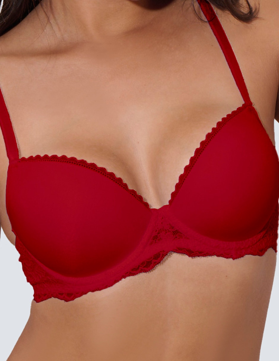 Brassiere demi con copa para mujer 2