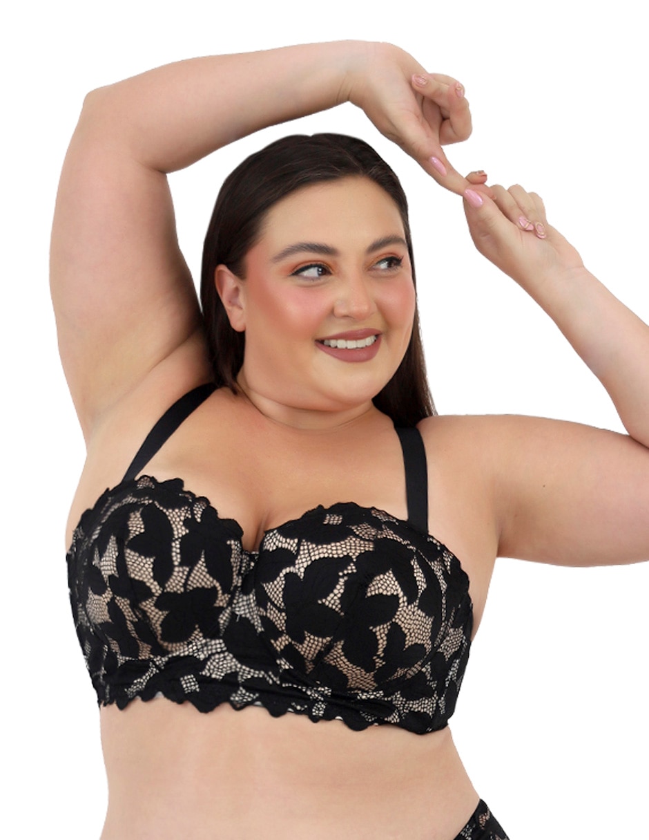 Brassiere strapless balconette para mujer 1