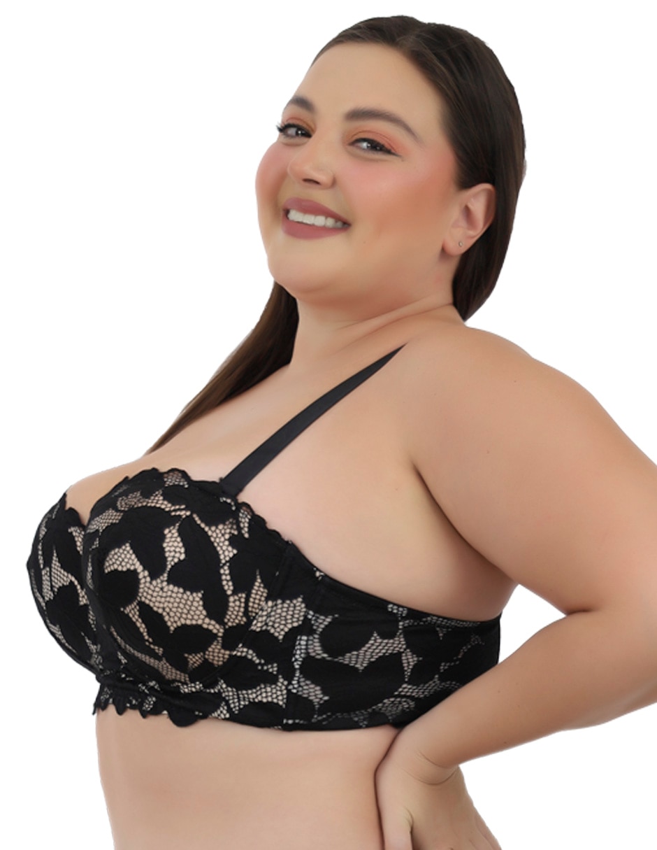 Brassiere strapless balconette para mujer 2