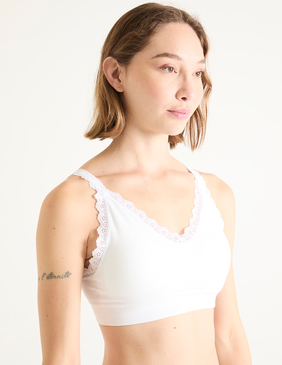 Brassiere peto medio con copa seamless para mujer 2