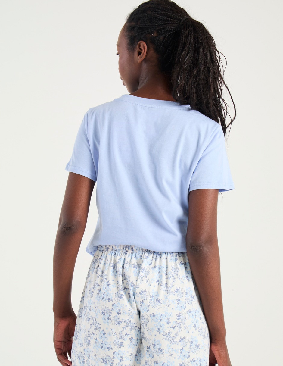 Playera manga corta cuello redondo para mujer 2