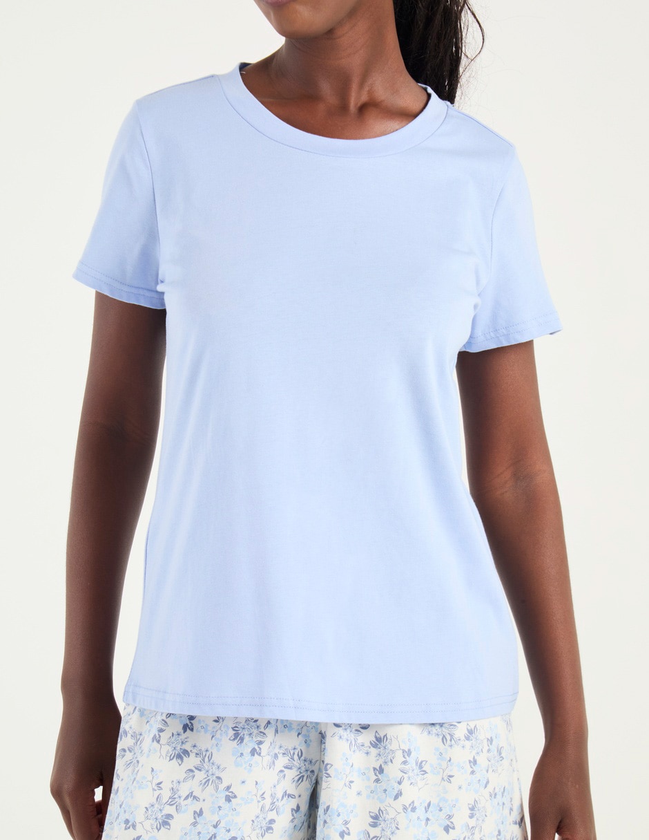 Playera manga corta cuello redondo para mujer 5