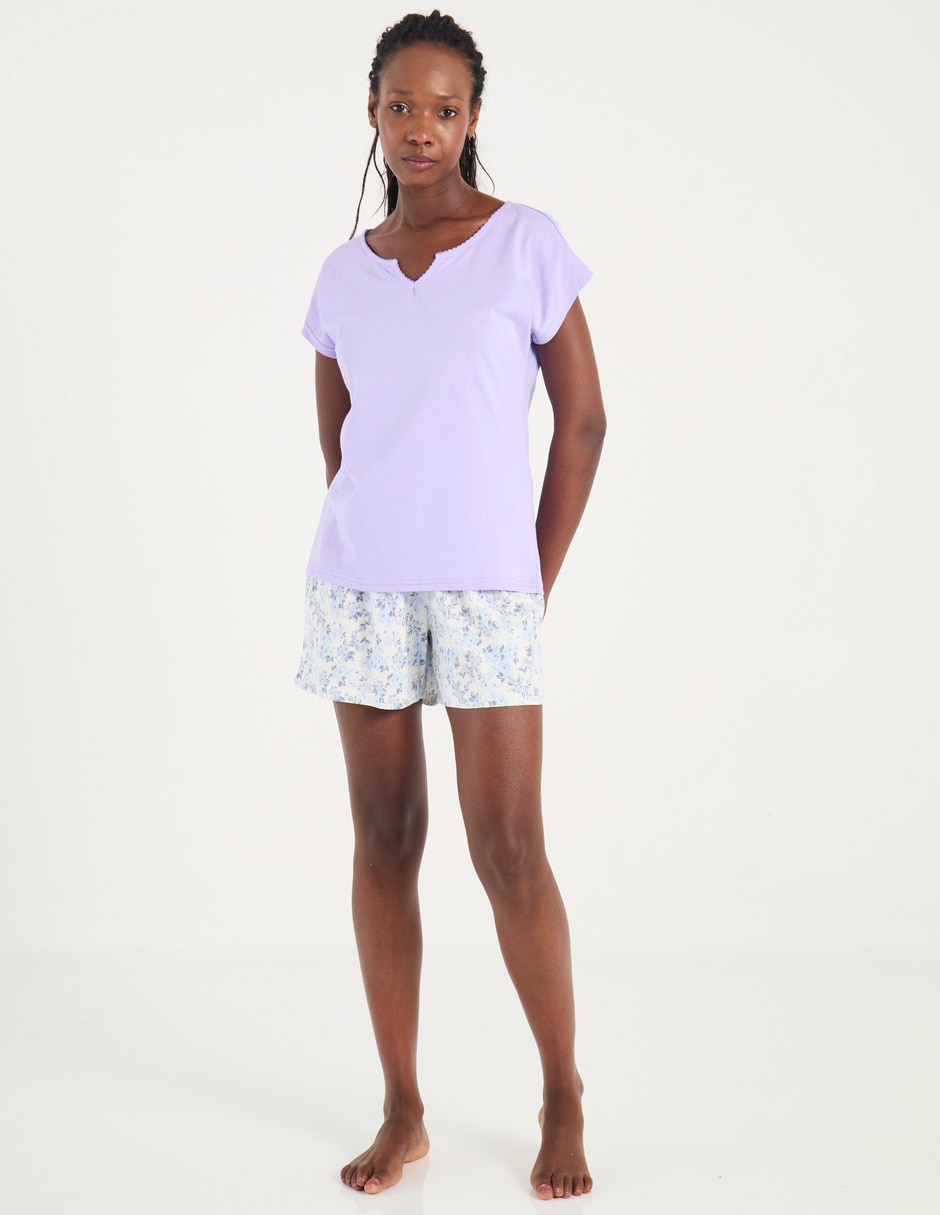 Playera manga corta Weekend cuello V para mujer
