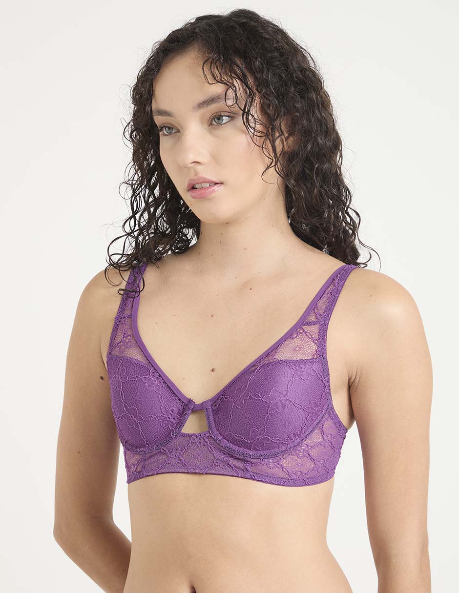 Brassiere demi con copa para mujer