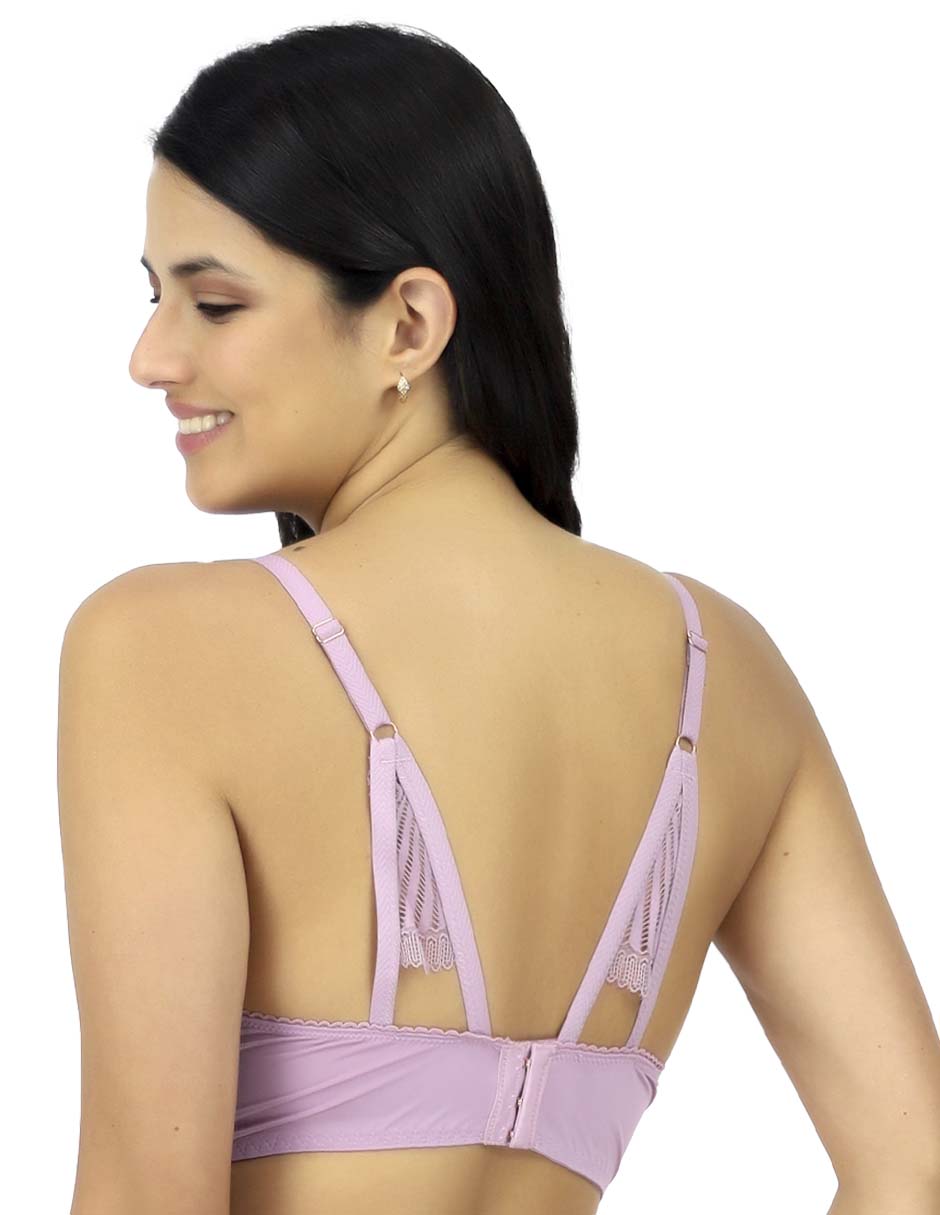 Brassiere escote profundo copa preformada para mujer 3