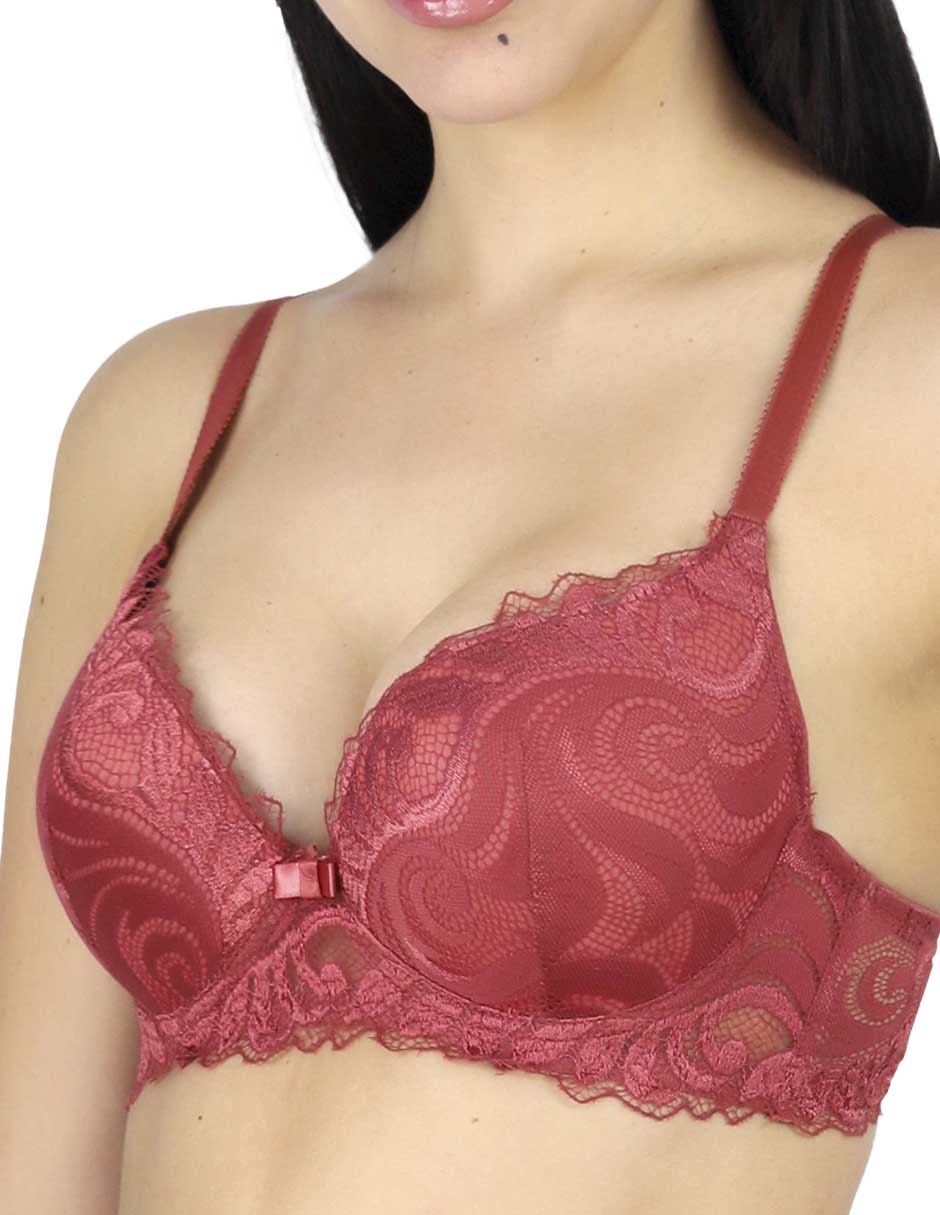 Brassiere demi copa preformada para mujer 4