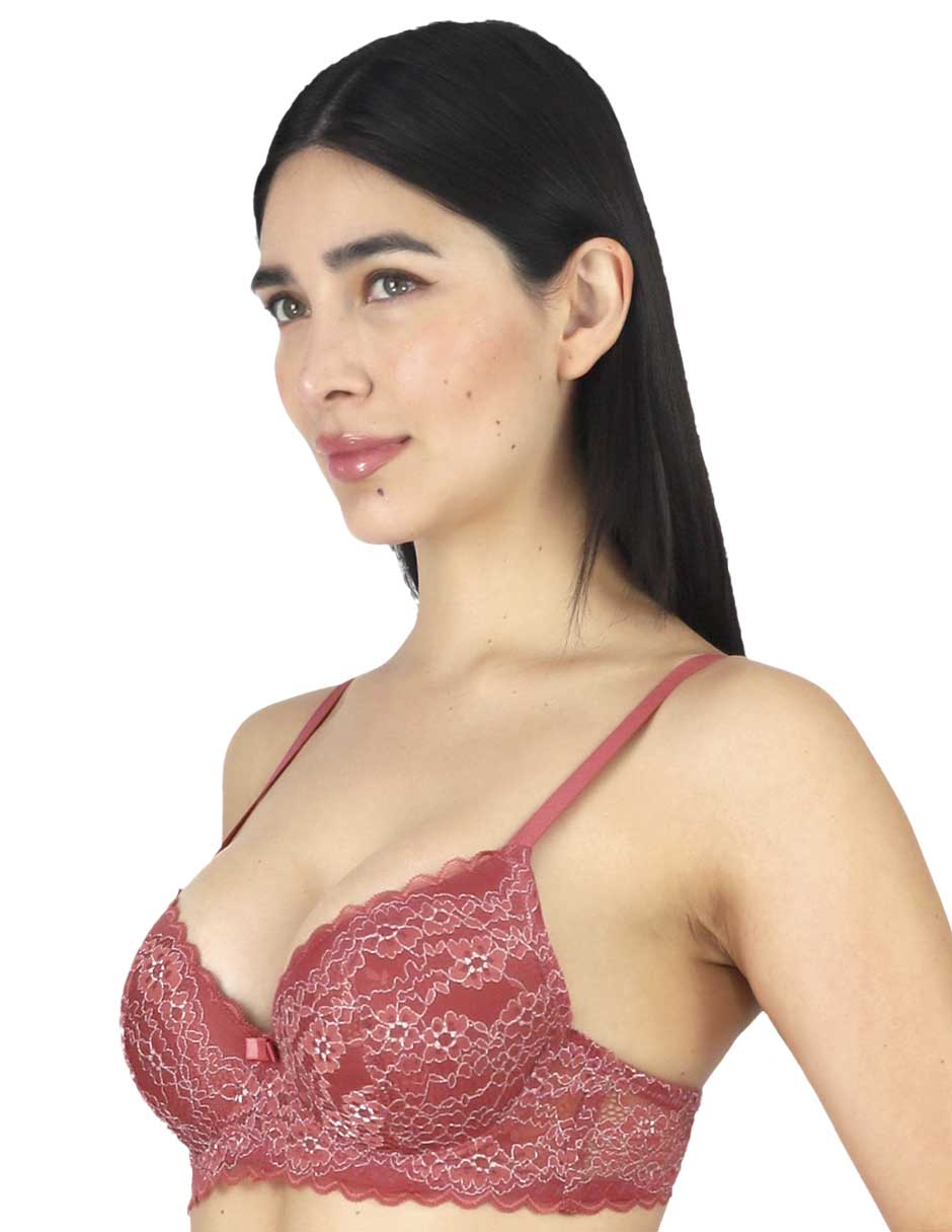 Brassiere escote profundo copa preformada para mujer 2