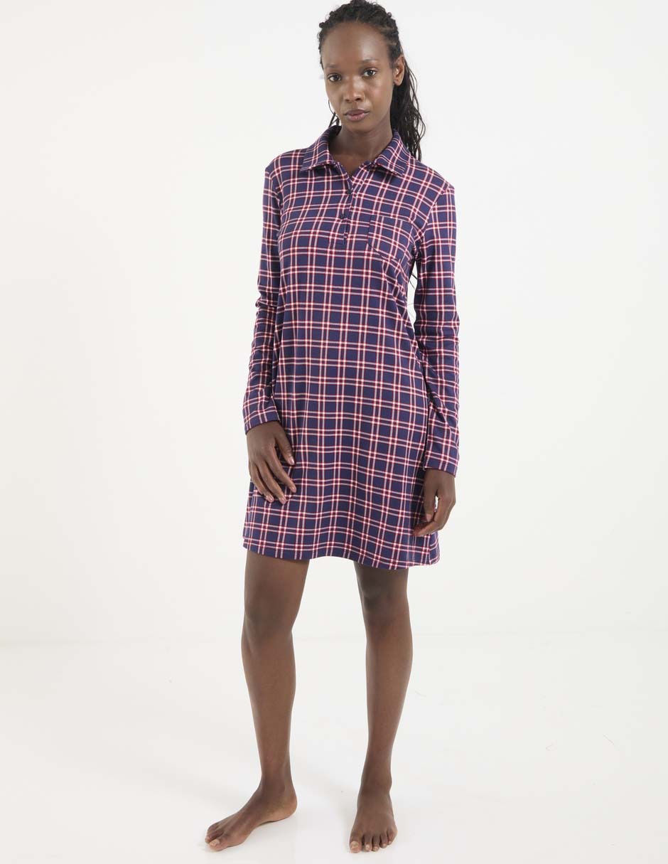 Camisón estampado a cuadros