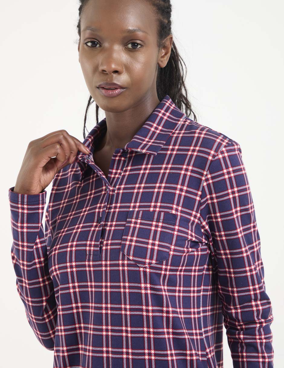 Camisón estampado a cuadros 4