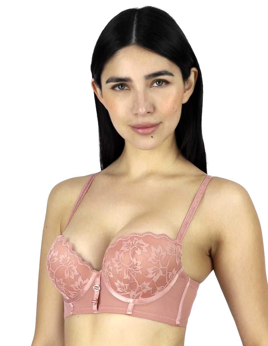 Brassiere escote profundo copa preformada para mujer 2