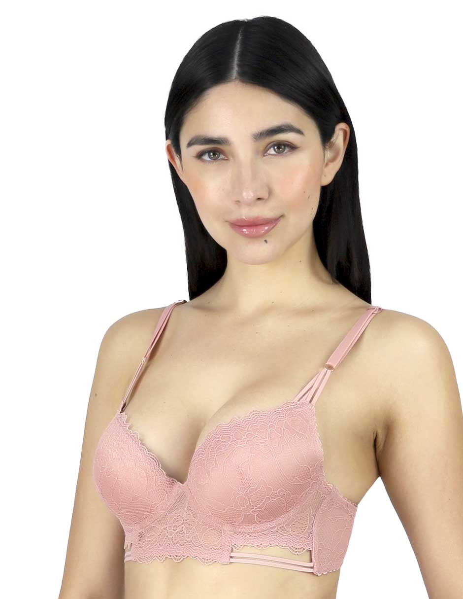 Brassiere escote profundo copa preformada para mujer 2