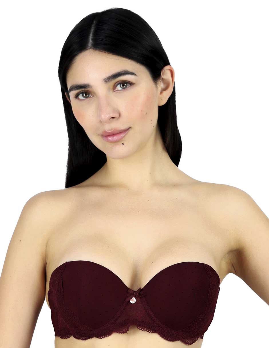 Brassiere strapless copa balconette para mujer 2
