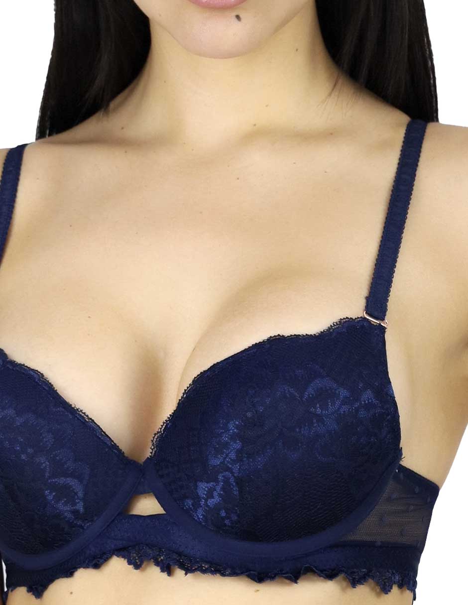 Brassiere escote profundo copa preformada para mujer 4