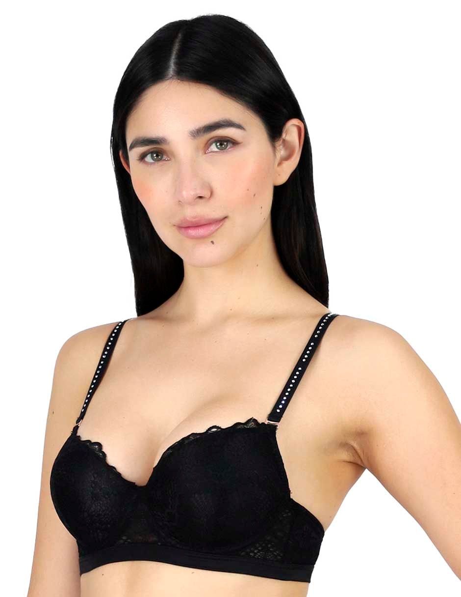 Brassiere demi con copa para mujer 2
