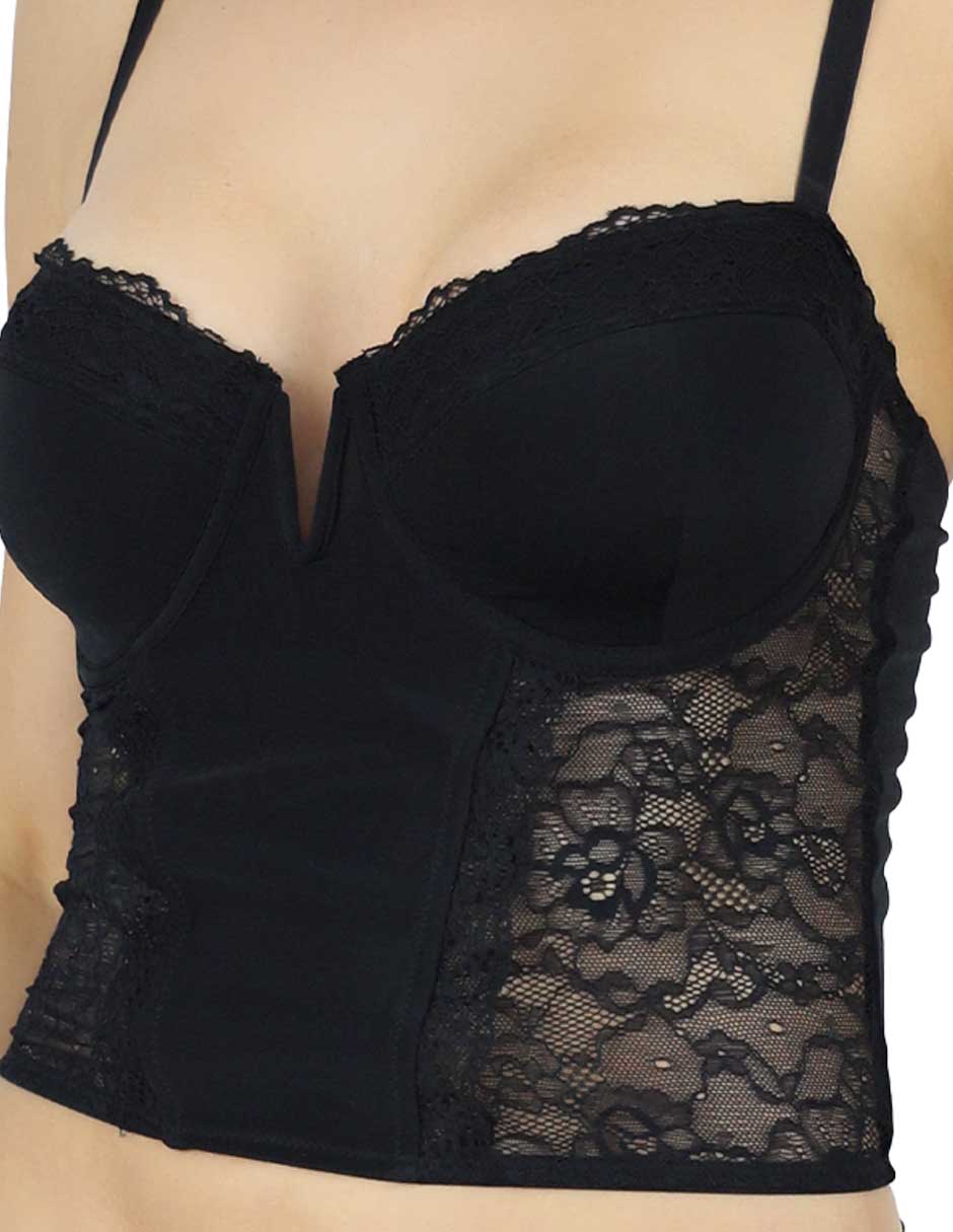 Brassiere corselette copa preformada para mujer 4