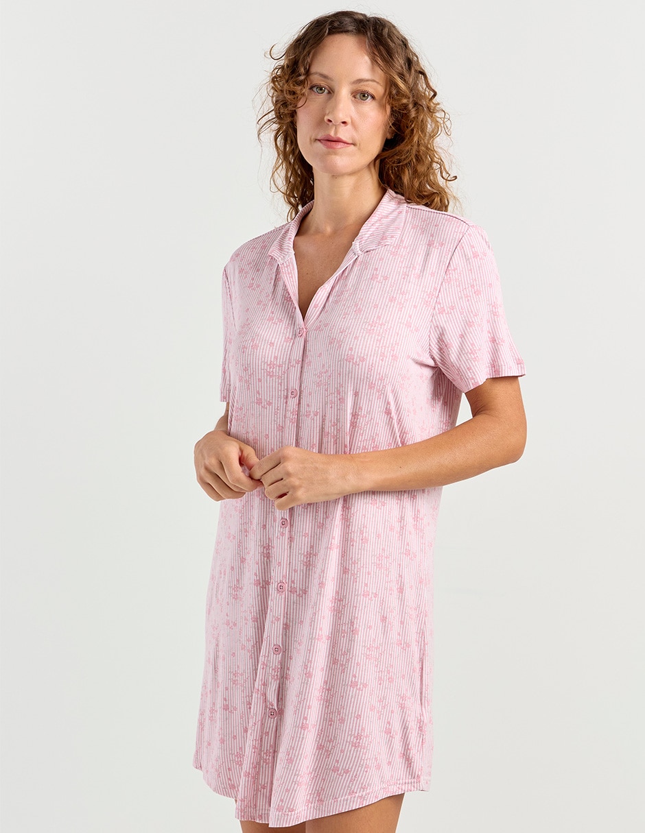 Camisón estampado floral de algodón Camisón estampado floral de algodón