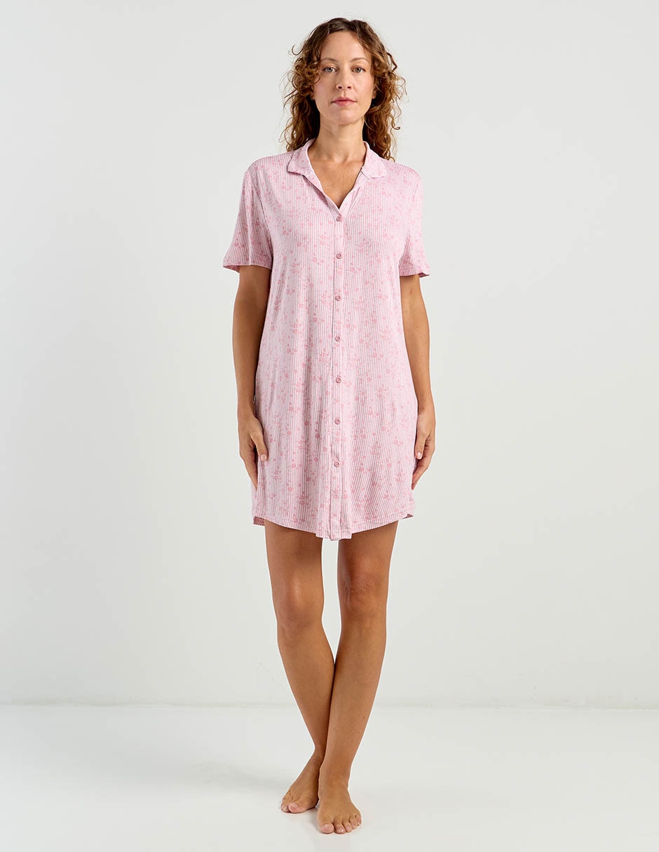 Camisón estampado floral de algodón 2
