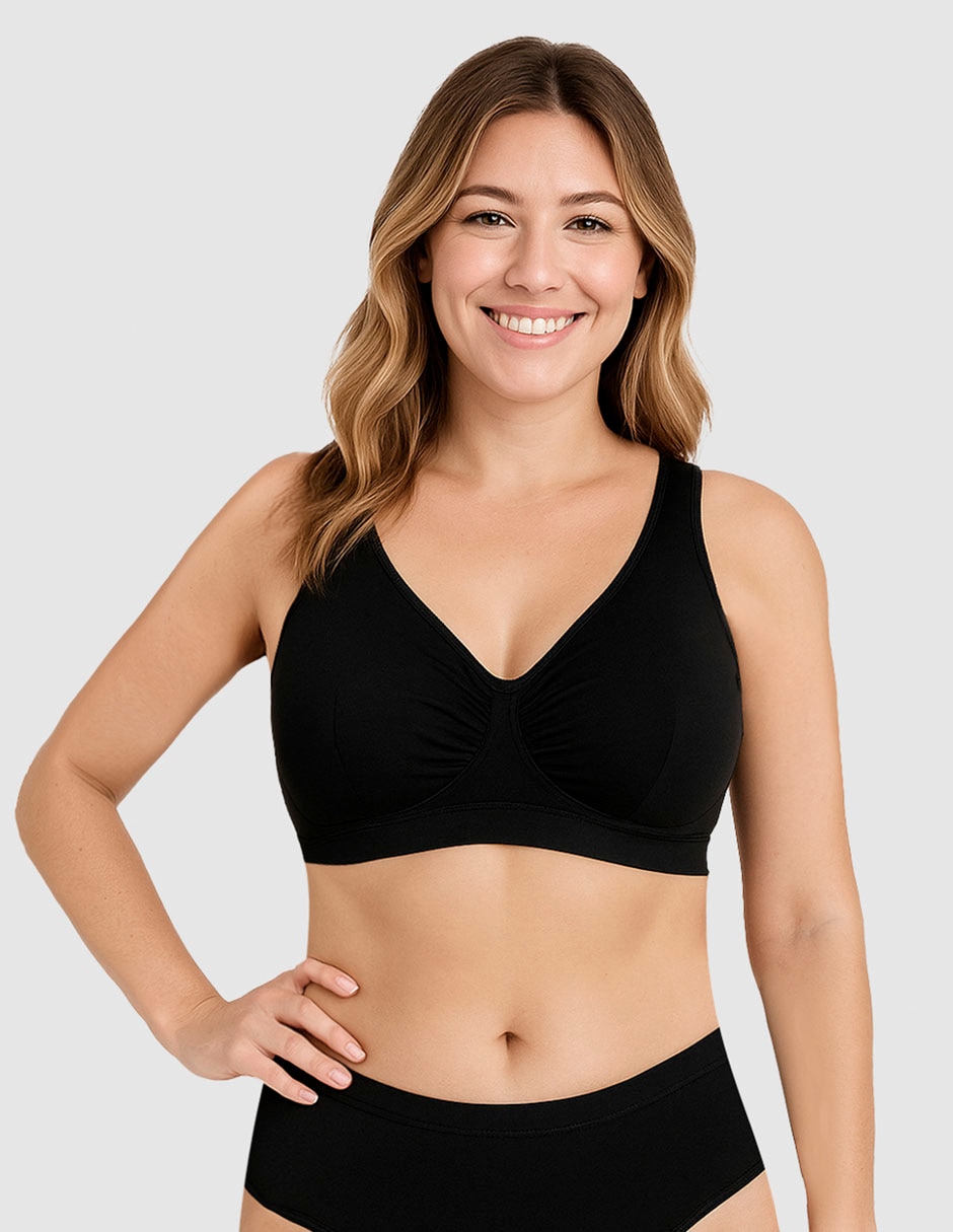 Brassiere peto medio con copa para mujer