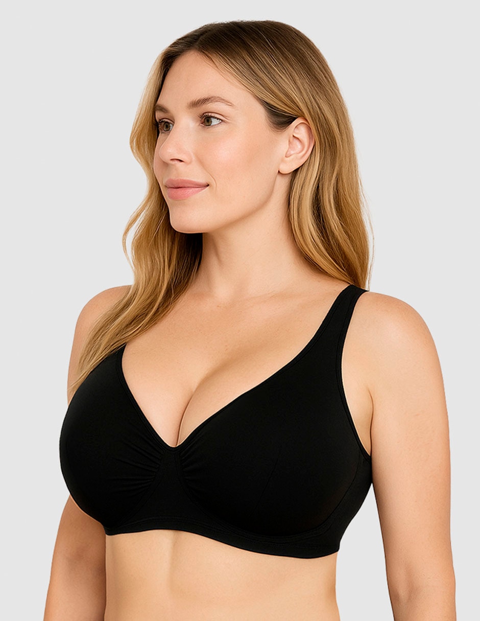Brassiere peto medio con copa para mujer 2