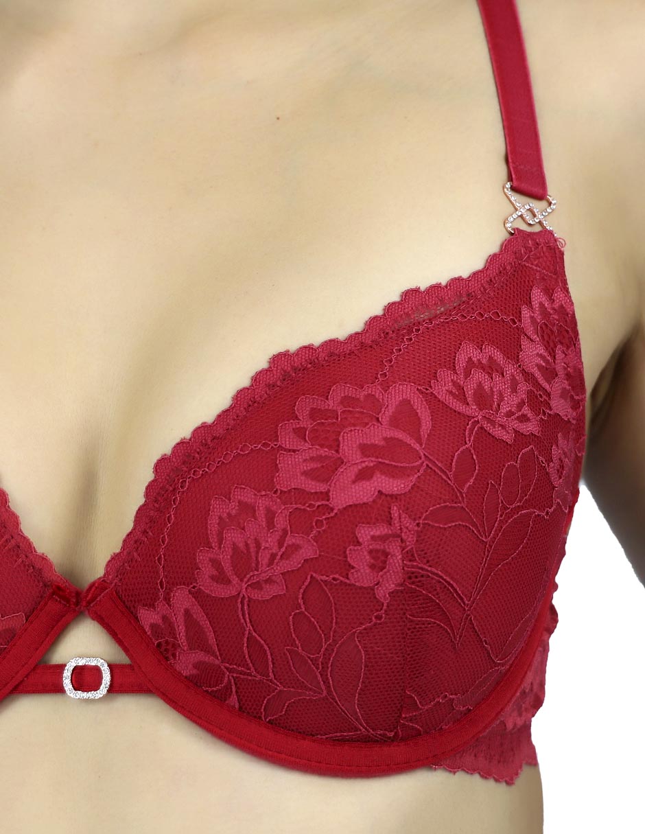 Brassiere escote profundo copa preformada para mujer 4