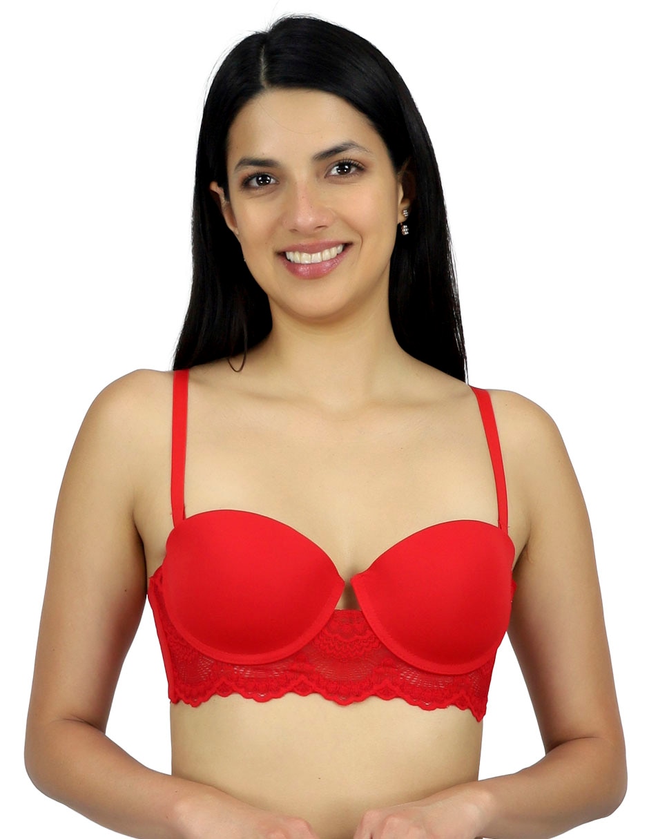Brassiere strapless copa balconette para mujer Brassiere strapless copa balconette para mujer