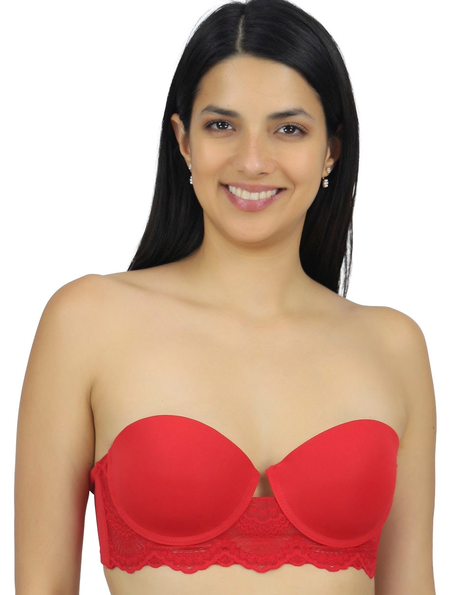Brassiere strapless copa balconette para mujer 3