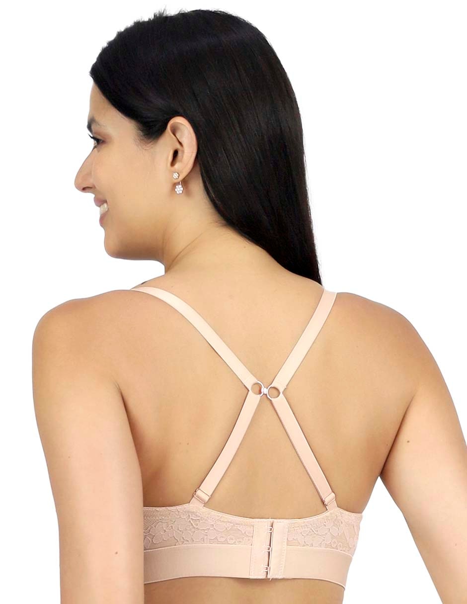 Brassiere escote profundo copa preformada para mujer 3