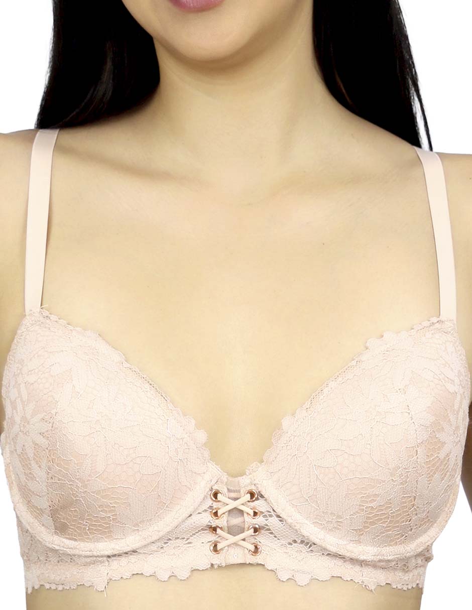 Brassiere demi con copa para mujer 4