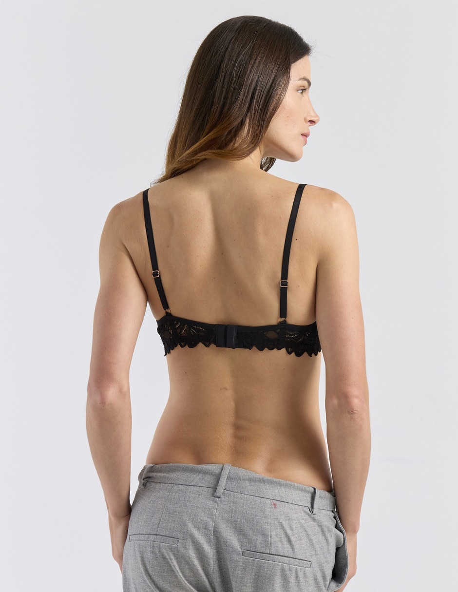 Brassiere demi copa push up para mujer 2